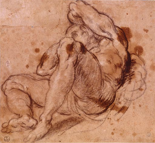 Aktstudie à Tintoretto (alias Jacopo Robusti, alias Le Tintoret)