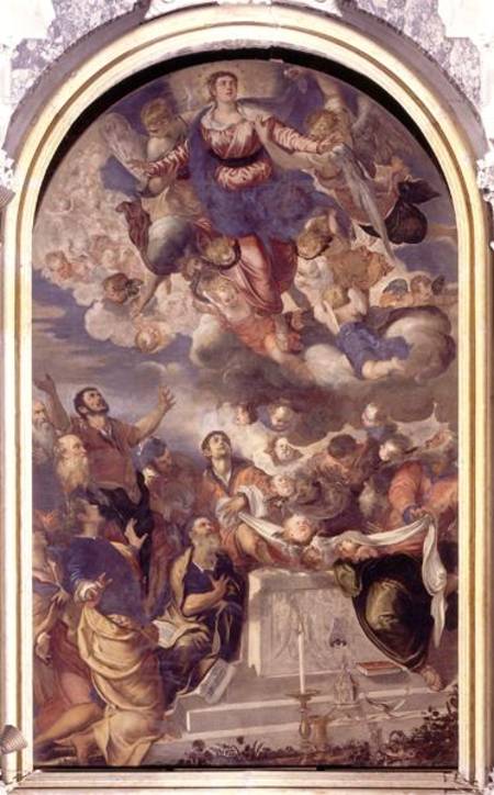 The Assumption of the Virgin à Tintoretto (alias Jacopo Robusti, alias Le Tintoret)