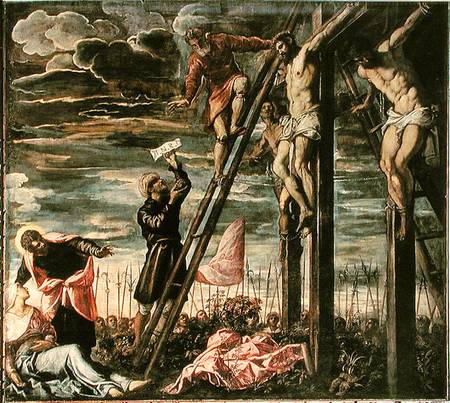 Crucifixion à Tintoretto (alias Jacopo Robusti, alias Le Tintoret)