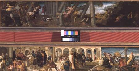 The Death of Samson; The Queen of Sheba before King Solomon (a pair) à Tintoretto (alias Jacopo Robusti, alias Le Tintoret)