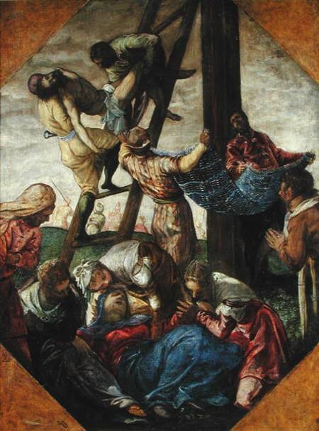 The Descent from the Cross à Tintoretto (alias Jacopo Robusti, alias Le Tintoret)