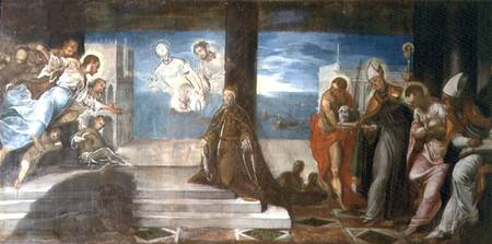 Doge Alvise Mocenigo (d.1577) presented to the Redeemer à Tintoretto (alias Jacopo Robusti, alias Le Tintoret)