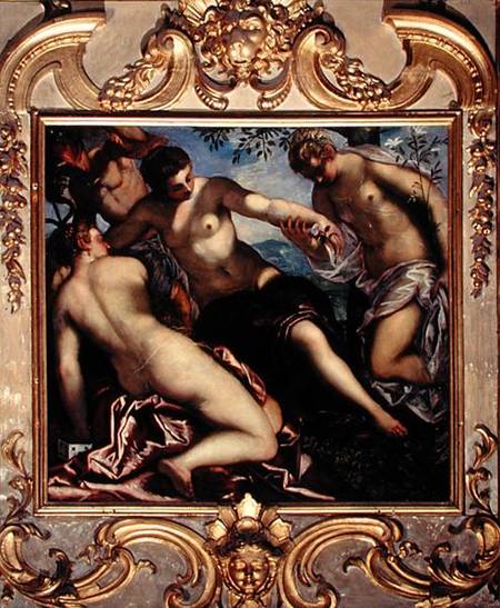 Mercury and the Three Graces à Tintoretto (alias Jacopo Robusti, alias Le Tintoret)