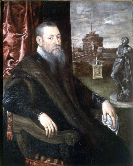 Portrait of an Art Collector à Tintoretto (alias Jacopo Robusti, alias Le Tintoret)