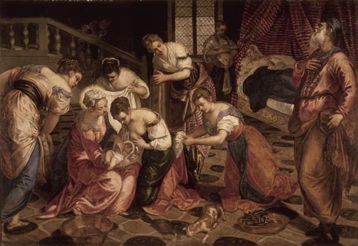 Tintoretto, Geburt Mariae à Tintoretto (alias Jacopo Robusti, alias Le Tintoret)