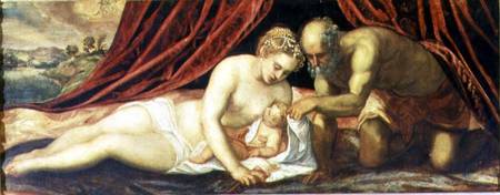 Venus, Vulcan and Cupid à Tintoretto (alias Jacopo Robusti, alias Le Tintoret)