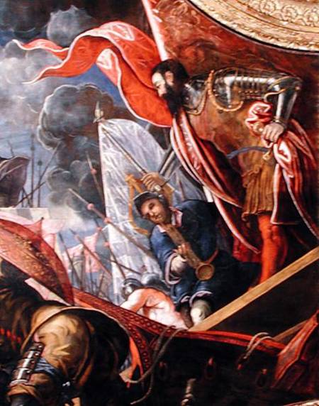 Victory of the Venetians over the Ferrarans at Argenta  (detail) à Tintoretto (alias Jacopo Robusti, alias Le Tintoret)