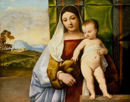Maria mit Kind à Le Titien (alias Tiziano Vecellio)