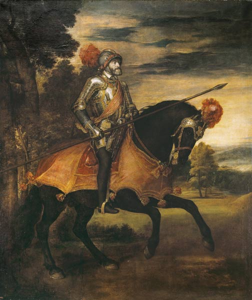 Charles V. à cheval à Le Titien (alias Tiziano Vecellio)
