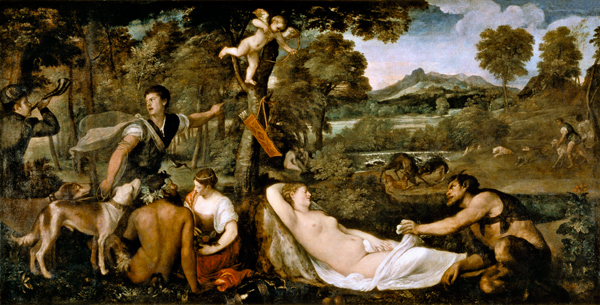 Pardo Venus or Jupiter and Antiope à Le Titien (alias Tiziano Vecellio)