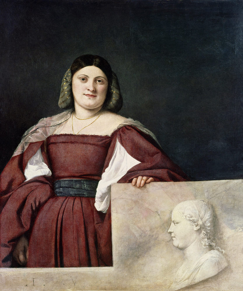 Portrait of a Lady (La Schiavona), c.1510-12 à Le Titien (alias Tiziano Vecellio)