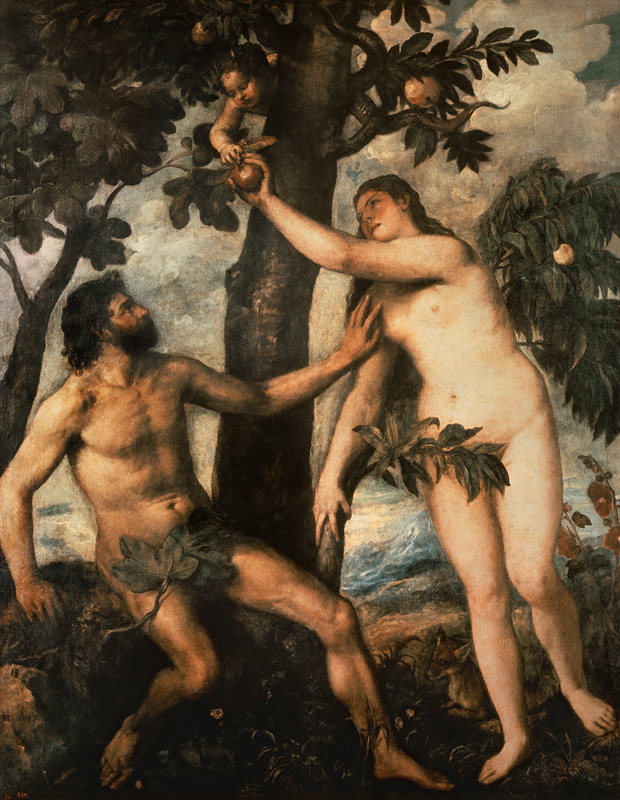 The Fall from Grace / Titian / c.1568 à Le Titien (alias Tiziano Vecellio)