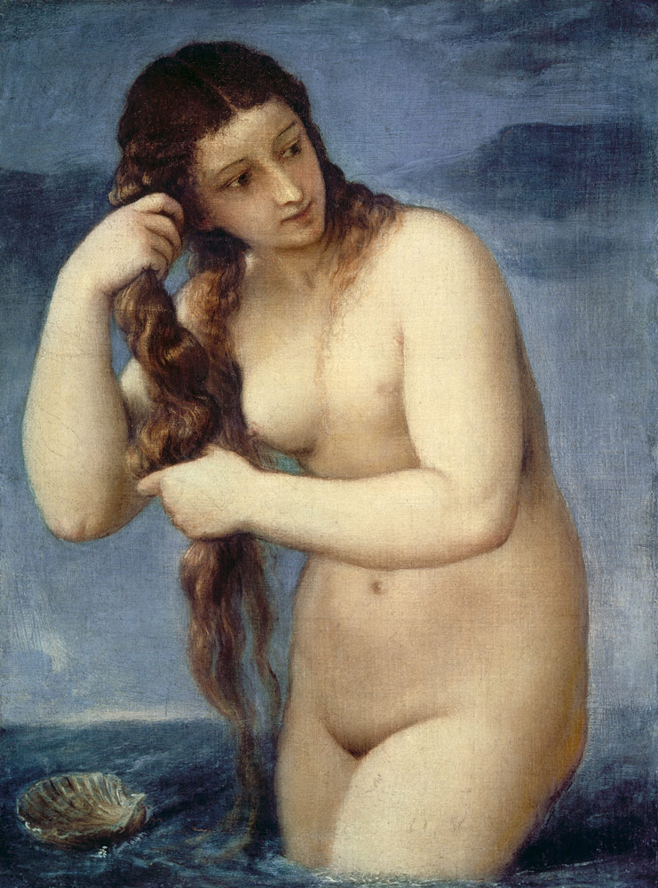 Venus Anadyomene à Le Titien (alias Tiziano Vecellio)