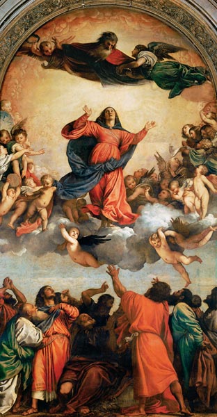 Assunta - le voyage au ciel de la Sainte Vierge à Le Titien (alias Tiziano Vecellio)