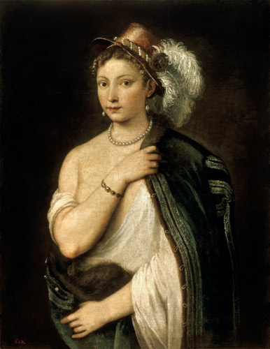 Female Portrait à Le Titien (alias Tiziano Vecellio)
