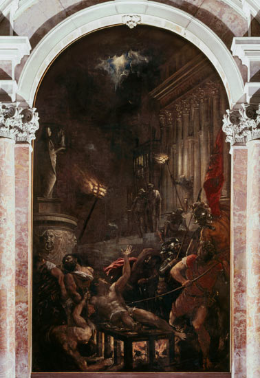The Martyrdom of St. Lawrence à Le Titien (alias Tiziano Vecellio)
