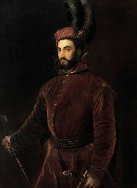 Portrait of Ippolito de' Medici à Le Titien (alias Tiziano Vecellio)