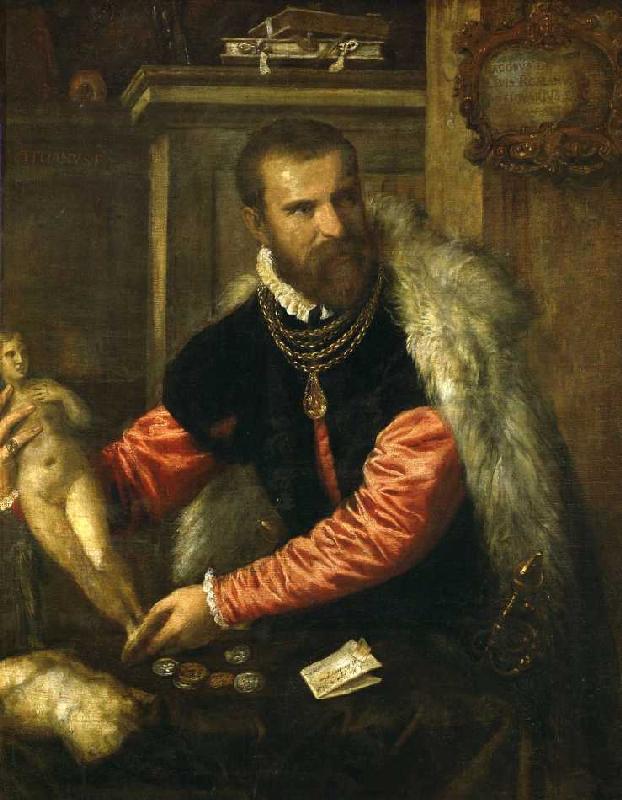 Jacopo de Strada, italienischer Kunstsammler à Le Titien (alias Tiziano Vecellio)
