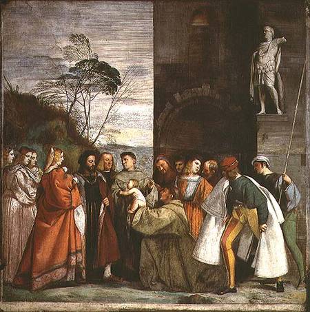 The Miracle of the Speech of the Newborn Child à Le Titien (alias Tiziano Vecellio)