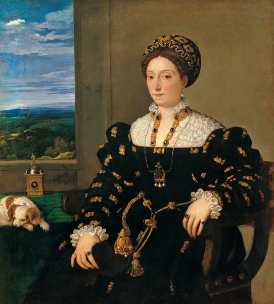 Portrait of Eleonora Gonzaga della Rovere à Le Titien (alias Tiziano Vecellio)