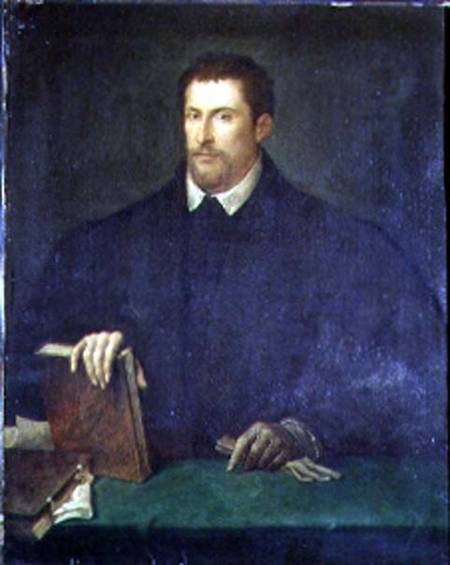 Portrait of Ippolito Riminaldi à Le Titien (alias Tiziano Vecellio)