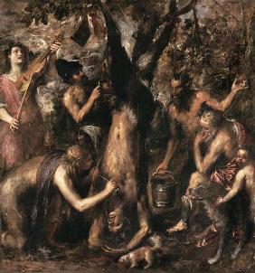 Le Apollo punit des Marsyas.