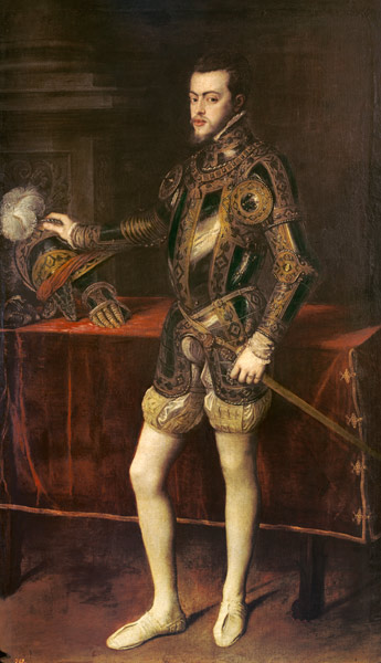 portrait de Philipps II à Le Titien (alias Tiziano Vecellio)