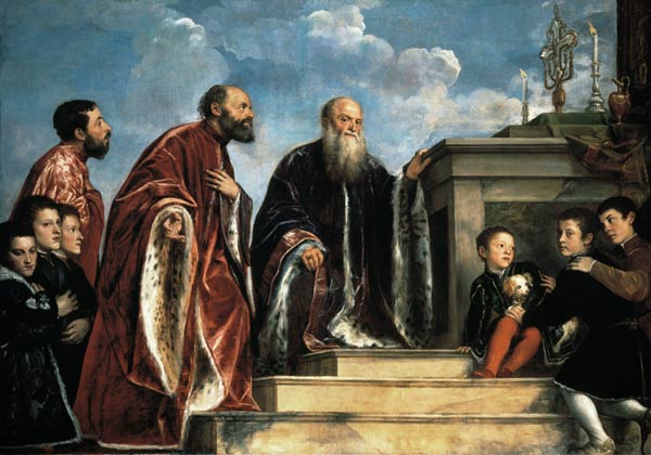 Titian / The Vendramin Family / c. 1547 à Le Titien (alias Tiziano Vecellio)