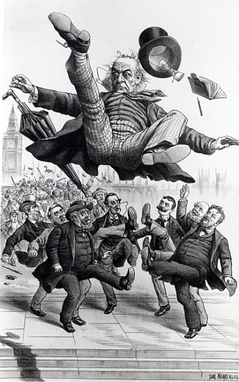 Gladstone being kicked out of parliament, c.1894 à Tom Merry