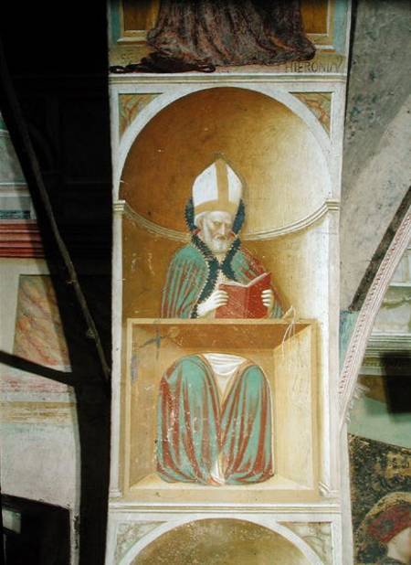 St. Ambrose of Milan (c.340-397) from the intrados of the apse à Tommaso Masolino da Panicale