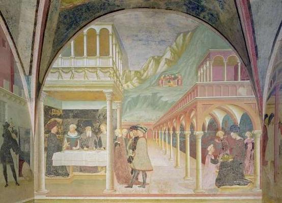 The Banquet of Herod, from the Cycle of the Life of St John the Baptist (fresco) à Tommaso Masolino da Panicale
