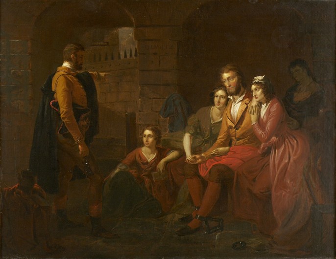 Lafayette in Prison at Olmütz à Tompkins Harrison Matteson