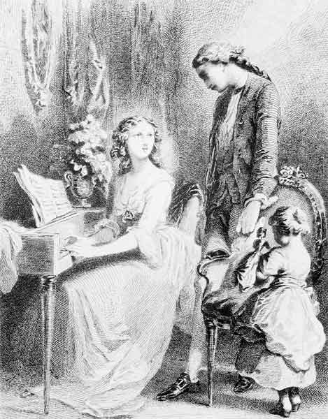 Illustration from ''The Sorrows of Werther'' Johann Wolfgang Goethe (1749-1832) à Tony Johannot