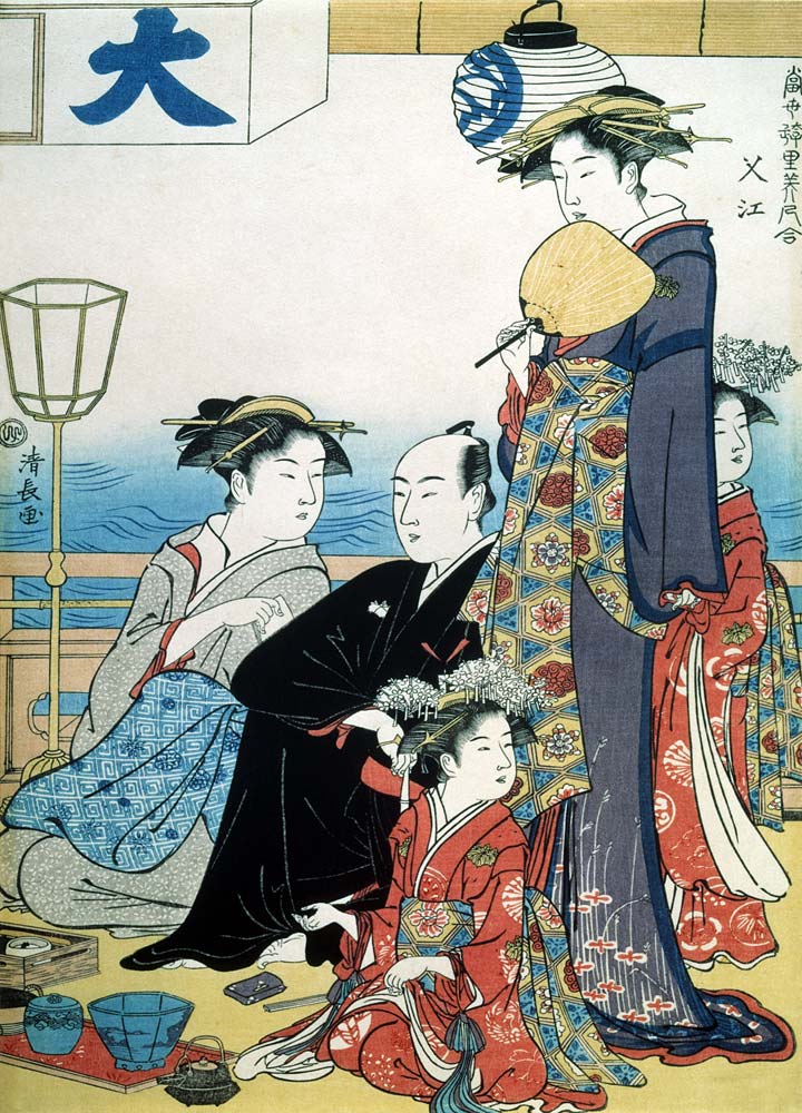 Women of the Gay Quarters (Diptych, right part) à Torii Kiyonaga