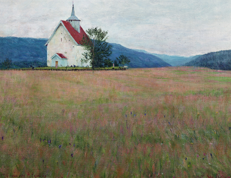 Our church, 1895 (oil on canvas)  à Torleiv Jorgensen Stadskleiv