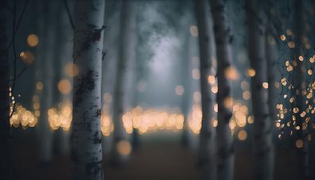 Glowing Birch Forest