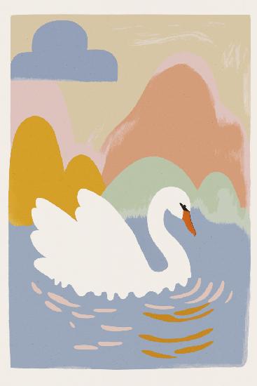 Swan In Lake