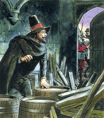 Guy Fawkes, from 'Peeps into the Past', published c.1900 (colour litho) à Trelleek