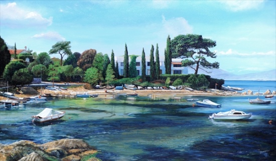 Villa and Boats, South of France à Trevor  Neal