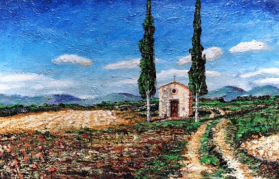 Chapel and Two Trees, Tuscany à Trevor  Neal