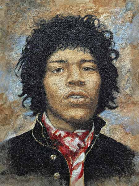 Hendrix (1942-70) (oil on polytex board)  à Trevor  Neal