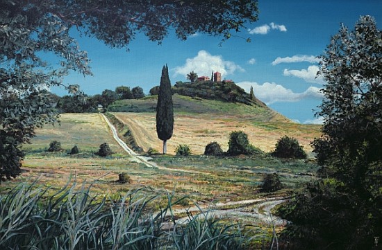 Lollipop Tree, Umbria, 1998 (oil on canvas)  à Trevor  Neal