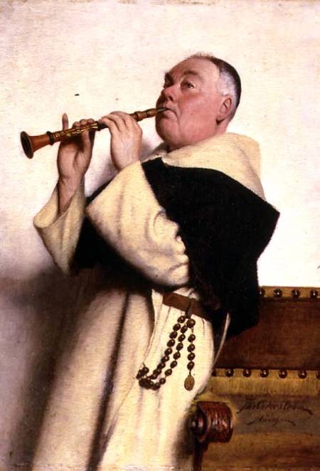 Monk Playing a Clarinet à Ture Nikolaus Cederstrom