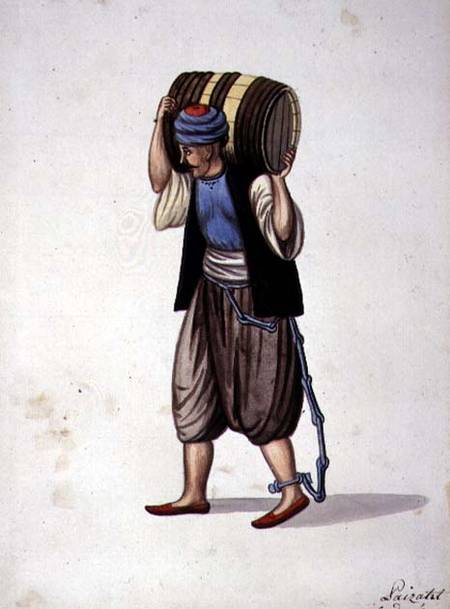 Prisoner in Chains, Ottoman period à École turque, 18ème siècle