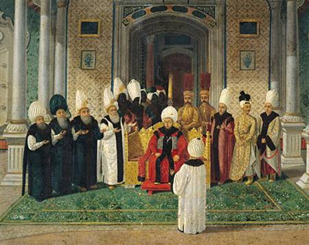 Reception at the Court of the Sultan Selim III (1761-1807) à École turque, 18ème siècle