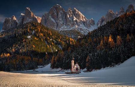 Autumn and Winter in Dolomites