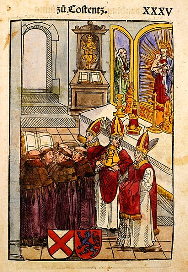 A scene from The Council of Constance, from ''Chronik des Konzils von Konstanz'' à Ulrich von Richental