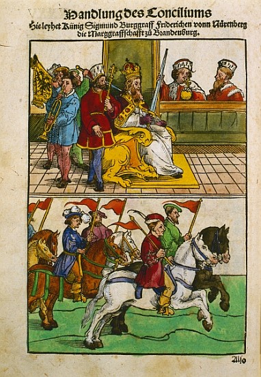 Sigismund at the Council of Constance, from ''Chronik des Konzils von Konstanz'' (pen and ink on pap à Ulrich von Richental