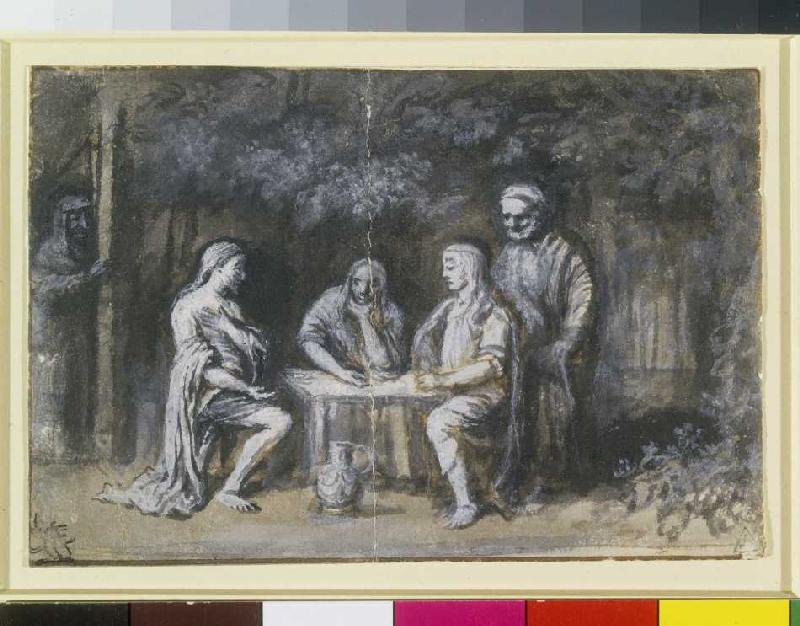 Abraham und die drei Engel. à (autour de 1900) Auteur anonyme