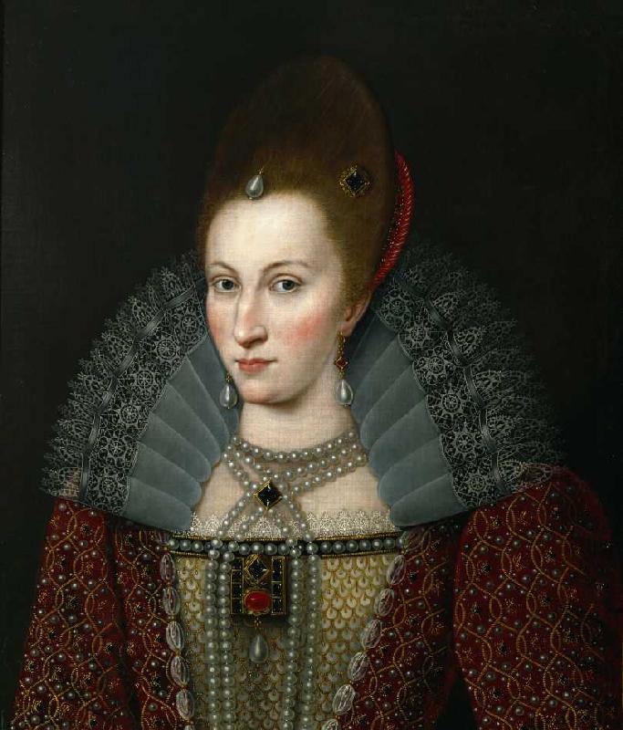 Anne von Dänemark, Königin von England (1574-1619), Gemahlin James I. à (autour de 1900) Auteur anonyme